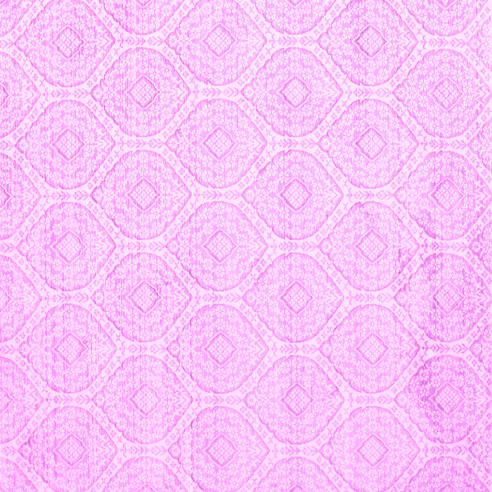 Square Machine Washable Abstract Pink Contemporary Rug, wshcon261pnk