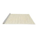 Serging Thickness of Machine Washable Contemporary Peach Beige Rug, wshcon2620