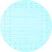 Round Solid Light Blue Modern Rug, con2620lblu