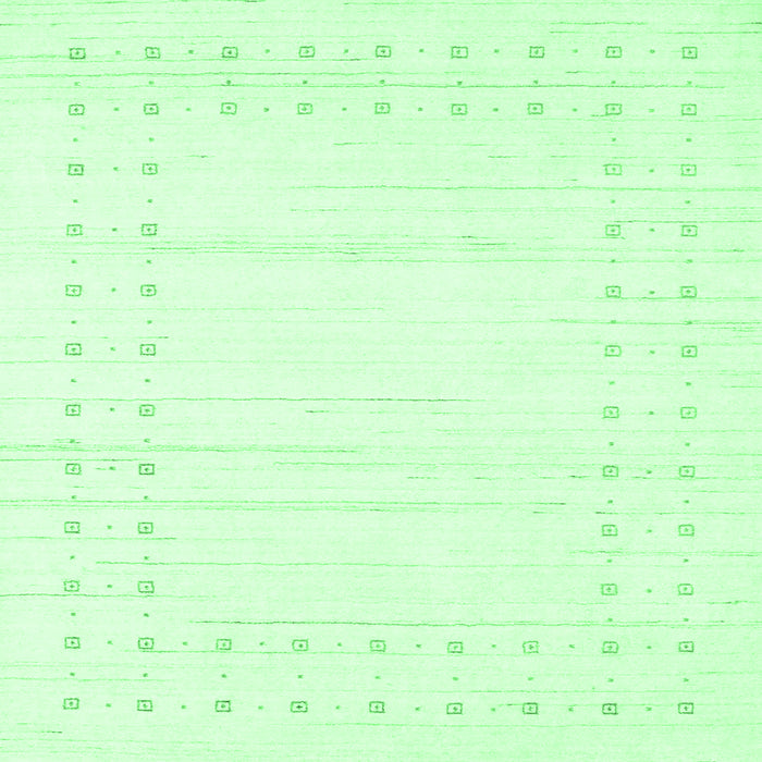 Square Machine Washable Solid Emerald Green Modern Area Rugs, wshcon2620emgrn