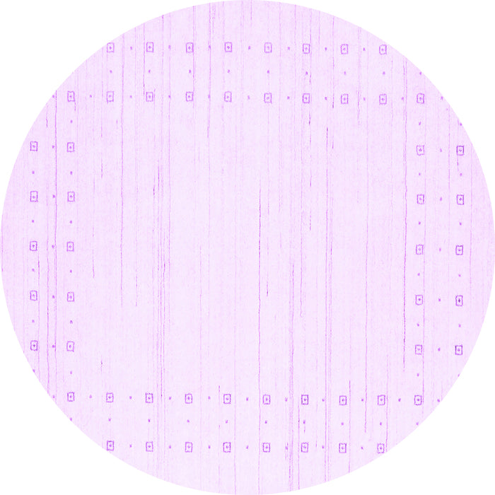 Round Solid Purple Modern Rug, con2620pur