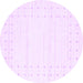 Round Solid Purple Modern Rug, con2620pur