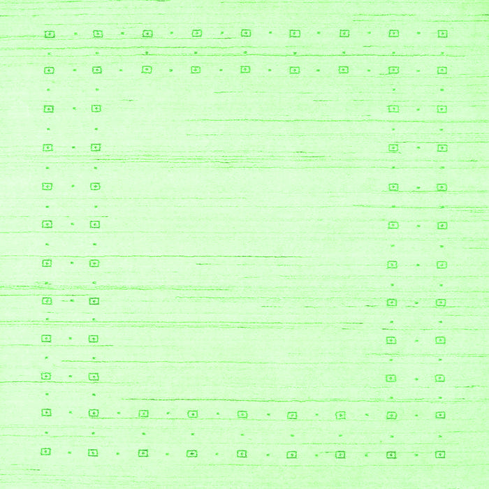 Round Machine Washable Solid Green Modern Area Rugs, wshcon2620grn