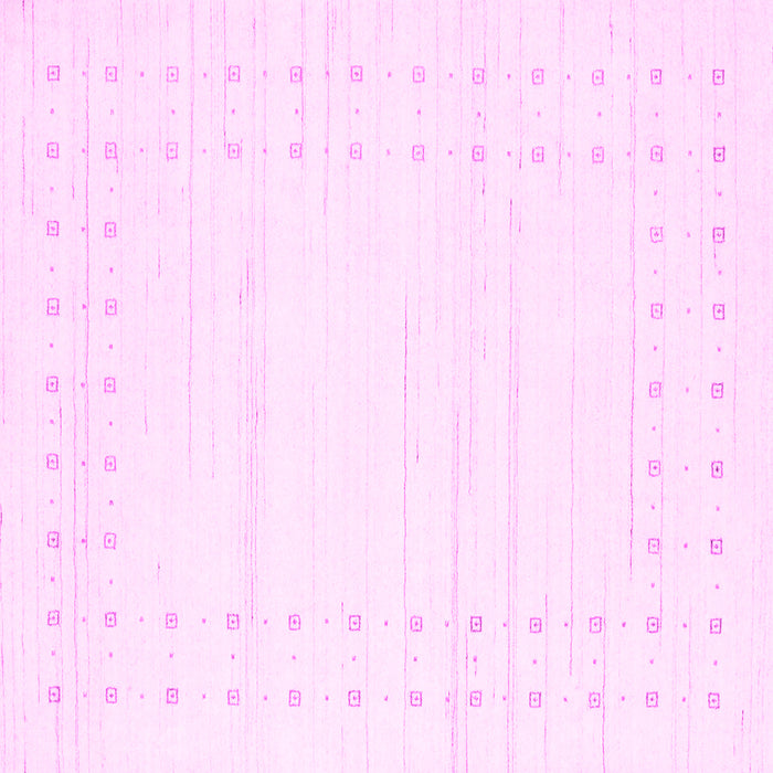 Square Solid Pink Modern Rug, con2620pnk