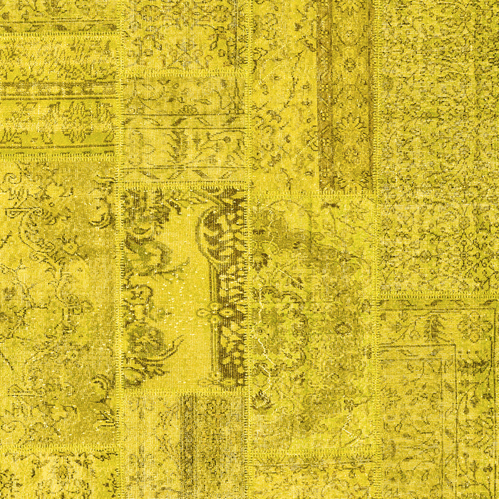 Patchwork Yellow Transitional Rug, con2621yw