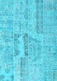 Patchwork Light Blue Transitional Rug, con2621lblu