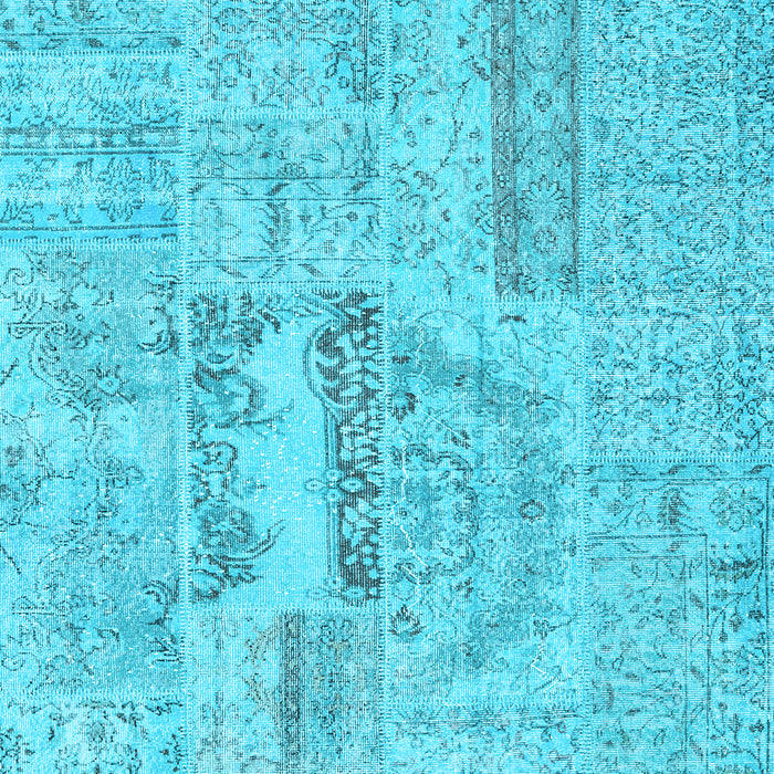 Patchwork Light Blue Transitional Rug, con2621lblu