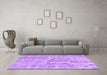 Machine Washable Patchwork Purple Transitional Area Rugs in a Living Room, wshcon2621pur