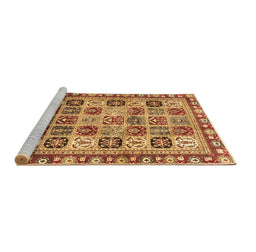 Sideview of Machine Washable Southwestern Brown Country Rug, wshcon2622brn