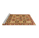 Sideview of Machine Washable Southwestern Brown Country Rug, wshcon2622brn