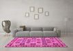 Machine Washable Southwestern Pink Country Rug in a Living Room, wshcon2622pnk