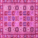 Square Southwestern Pink Country Rug, con2622pnk