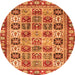 Square Southwestern Orange Country Rug, con2622org