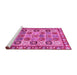 Sideview of Machine Washable Southwestern Pink Country Rug, wshcon2622pnk