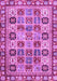 Machine Washable Southwestern Purple Country Area Rugs, wshcon2622pur