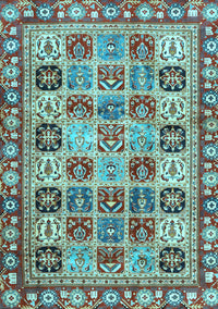 Southwestern Light Blue Country Rug, con2622lblu