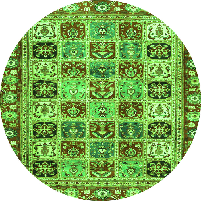 Machine Washable Southwestern Green Country Area Rugs, wshcon2622grn