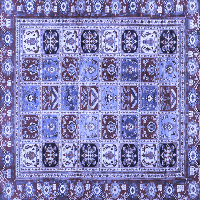 Square Southwestern Blue Country Rug, con2622blu