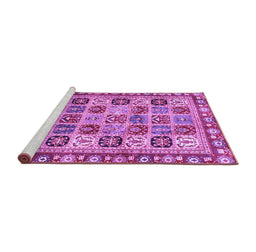 Sideview of Machine Washable Southwestern Purple Country Area Rugs, wshcon2622pur