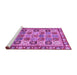 Sideview of Machine Washable Southwestern Purple Country Area Rugs, wshcon2622pur