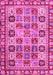Machine Washable Southwestern Pink Country Rug, wshcon2622pnk