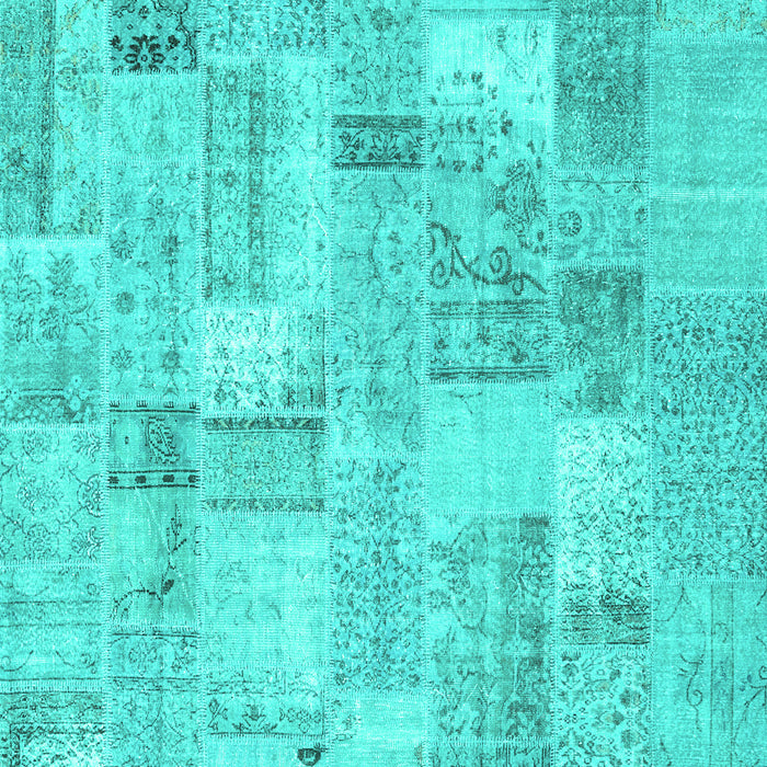 Patchwork Turquoise Transitional Rug, con2623turq