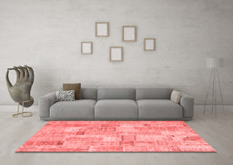 Transitional Red Washable Rugs