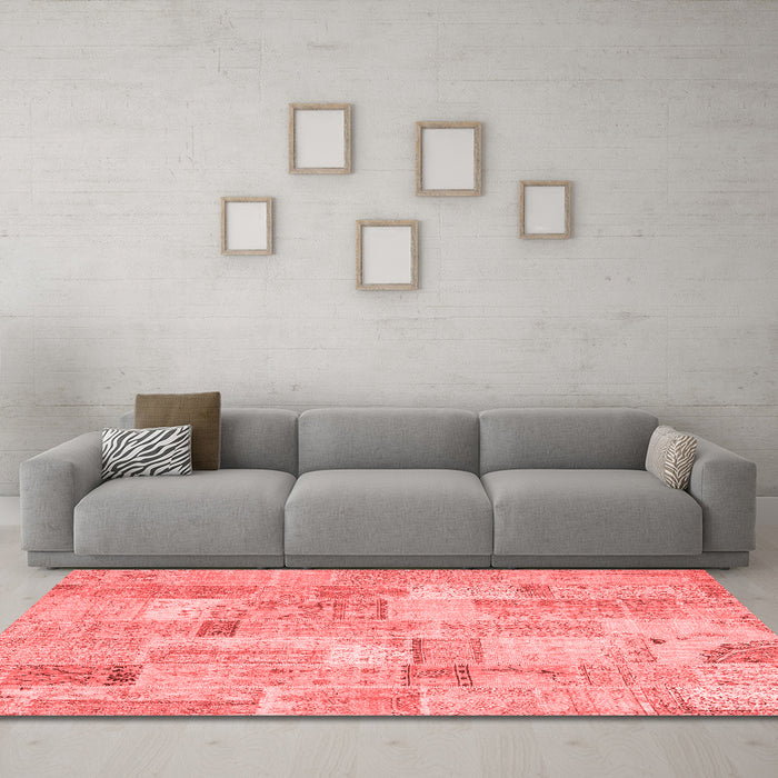 Transitional Red Washable Rugs