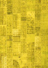 Patchwork Yellow Transitional Rug, con2623yw