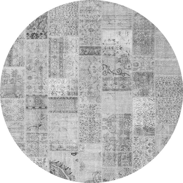 Square Patchwork Gray Transitional Rug, con2623gry