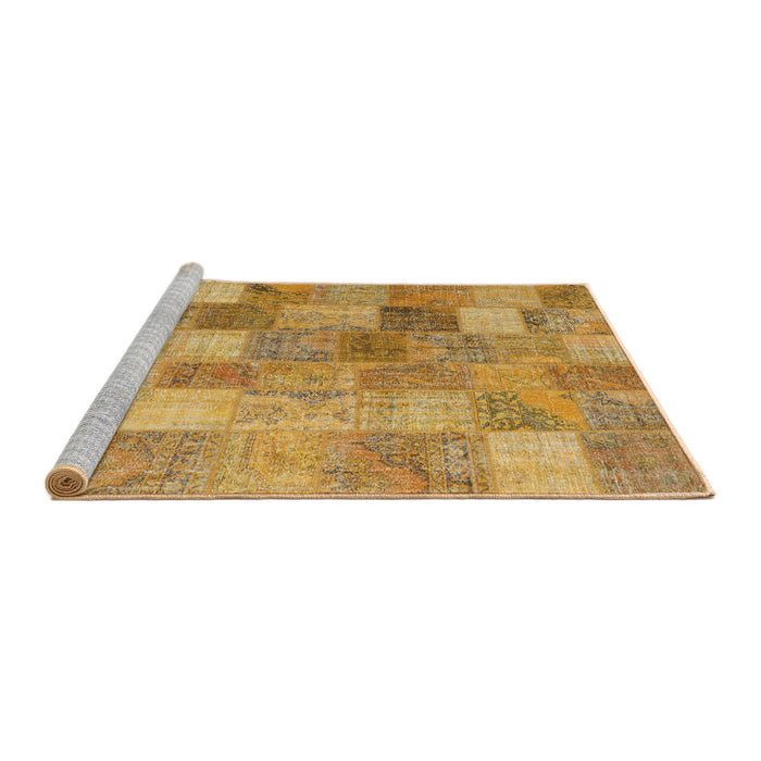 Serging Thickness of Machine Washable Contemporary Sedona Brown Rug, wshcon2624