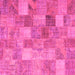 Square Patchwork Pink Transitional Rug, con2624pnk