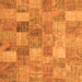 Serging Thickness of Patchwork Orange Transitional Rug, con2624org