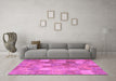 Machine Washable Patchwork Purple Transitional Area Rugs in a Living Room, wshcon2624pur