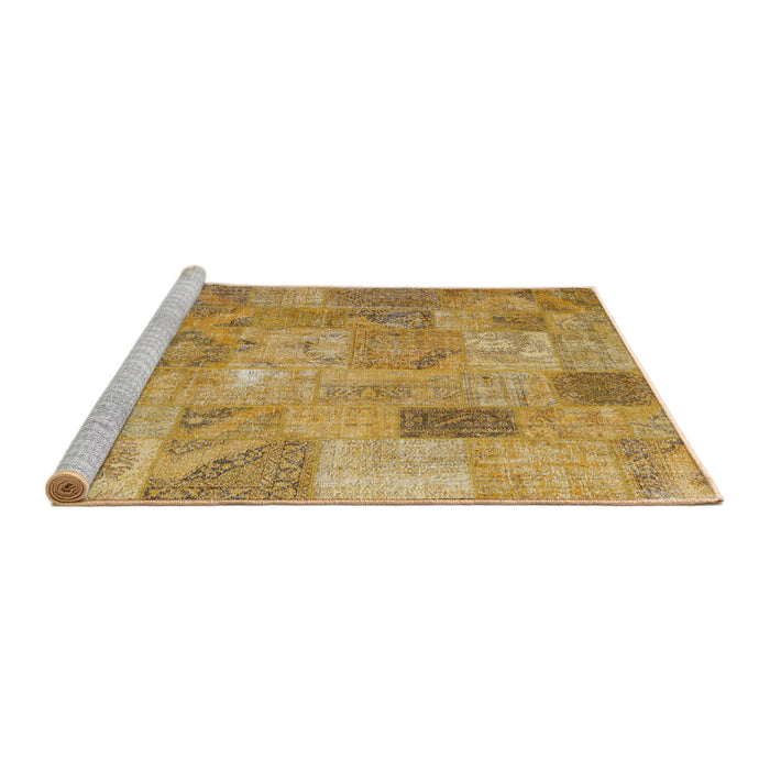 Serging Thickness of Machine Washable Contemporary Sedona Brown Rug, wshcon2625