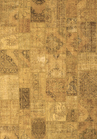 Patchwork Brown Transitional Rug, con2625brn