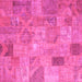 Square Patchwork Pink Transitional Rug, con2625pnk