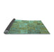 Sideview of Patchwork Light Blue Transitional Rug, con2625lblu