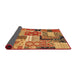 Thickness of Contemporary Orange Southwestern Rug, con2626