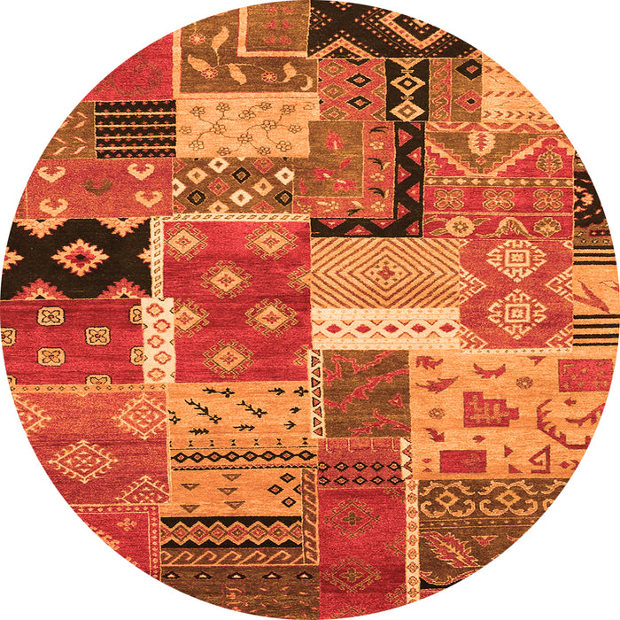 Square Southwestern Orange Country Rug, con2626org
