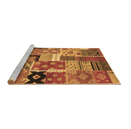 Sideview of Machine Washable Southwestern Brown Country Rug, wshcon2626brn