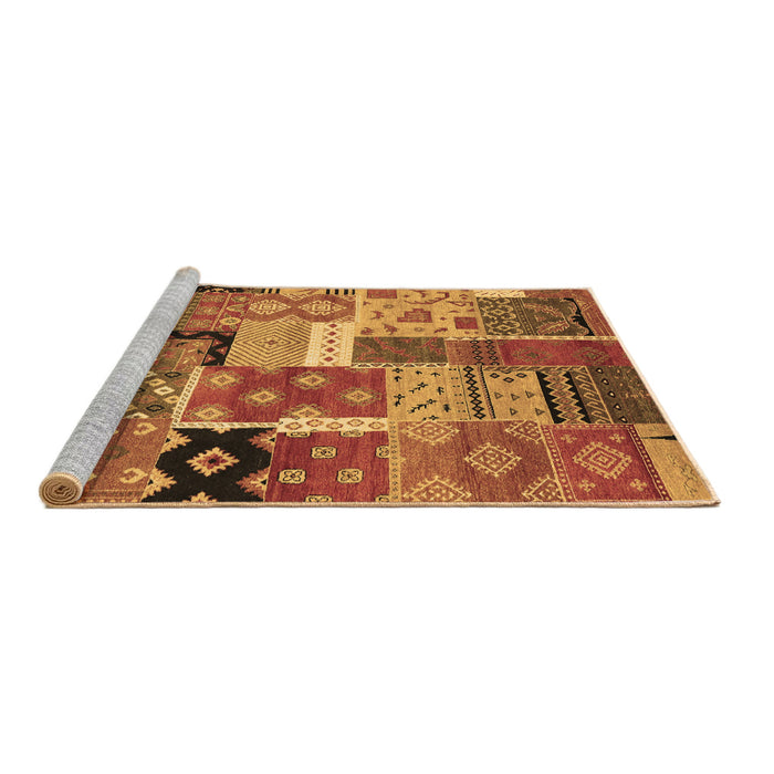 Sideview of Machine Washable Southwestern Brown Country Rug, wshcon2626brn
