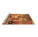 Sideview of Machine Washable Southwestern Brown Country Rug, wshcon2626brn