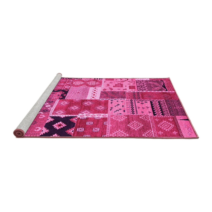 Sideview of Machine Washable Southwestern Pink Country Rug, wshcon2626pnk