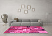 Machine Washable Southwestern Pink Country Rug in a Living Room, wshcon2626pnk