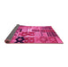 Sideview of Southwestern Pink Country Rug, con2626pnk