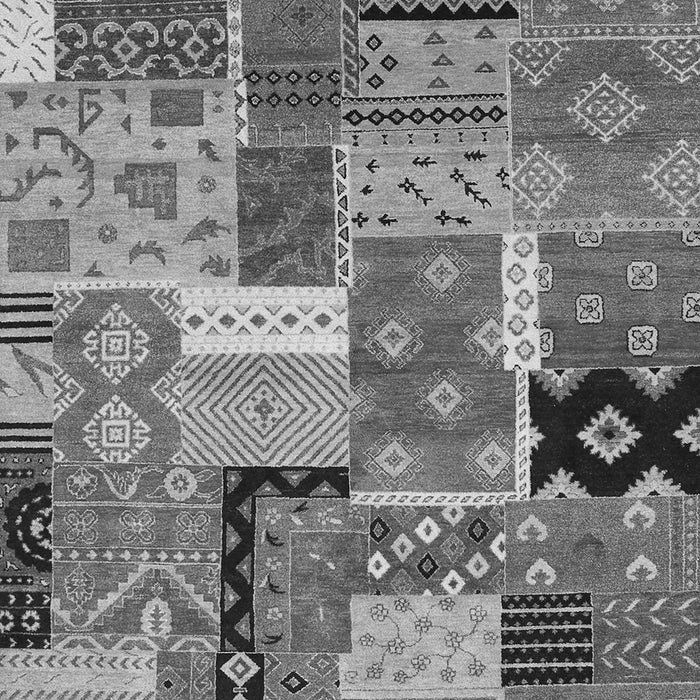 Serging Thickness of Machine Washable Southwestern Gray Country Rug, wshcon2626gry