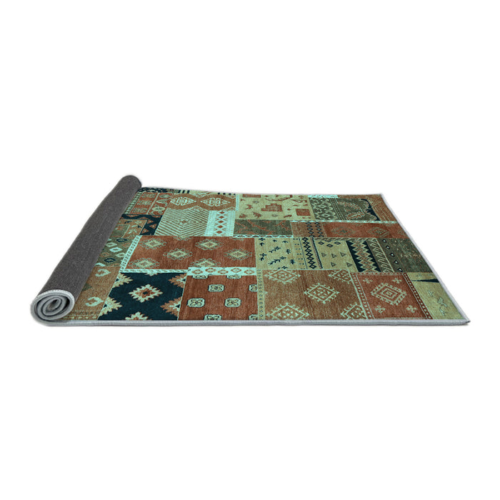 Sideview of Southwestern Light Blue Country Rug, con2626lblu