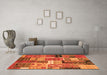 Machine Washable Southwestern Orange Country Area Rugs in a Living Room, wshcon2626org