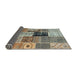 Thickness of Contemporary Brown Patchwork Rug, con2627